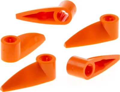 Produktbild von 5x Lego Bionicle Zahn 1x3 orange Spiegel Kralle Zeh Auge Mindstorms 41669 x346