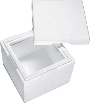 Produktbild von 4x Isolierboxen mit Deckel aus Styropor rEPS 350 x 350 x 300 mm 12,5 Liter