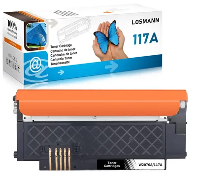 Productafbeelding van LOSMANN 117A tonercartridge, compatibel met HP 117A W2070A, met chip, voor HP Color Laser 150, 150nw, 150 Series, MFP 170, MFP 178nw, MFP 178nwg, MFP 179 FNG, MFP 179 fnw (zwart)