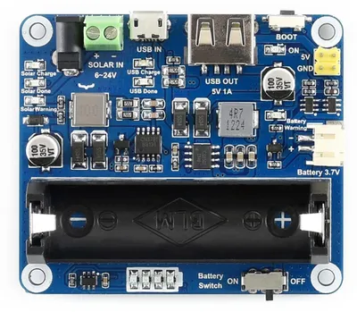 Solarladeregler MPPT 6-24V für 3,7V Li-Akku, 5V/1A USB-Ausgang