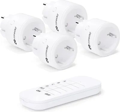 Produktbild von conecto Funk-Steckdosen Set 2300 Watt Funksteckdose, Weiß, 4er
