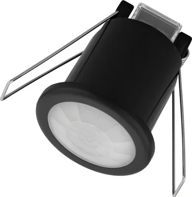 Produktbild von Ledvion - Schwarzer Einbau Bewegungssensor 360° mit Dämmerungsschalter 8M Reichweite -  EU -