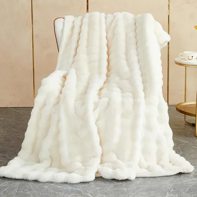 Produktbild von OKWISH Wohndecke Kuscheldecke Überwurfdecke Decke Sofa Sofaüberwurf Sofadecke Couch 130x160cm Flanell Couchdecke Flauschig Blanket Warm Dicke Weich