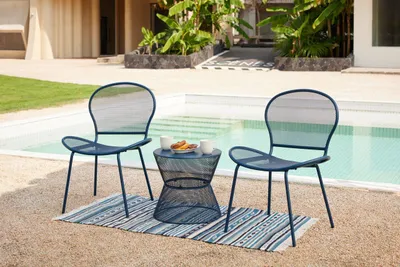 Produktbild von Happy Home Happy Home 3 tlg. modernes Bistro Set HGS58-DBL dunkelblau