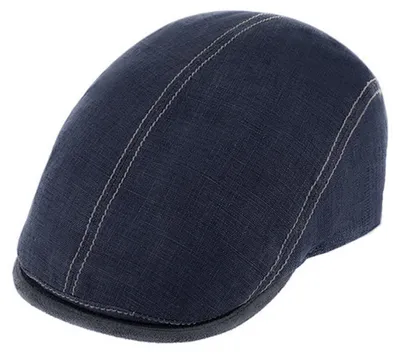 Fiebig Flatcap aus 100% Leinen mit UPF 50+ in marine
