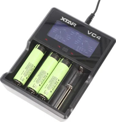 Zdjęcie produktu dla Ładowarka i akumulator Panasonic odpowiedni dla icucam 4, icucell 18650, 3400mAh Lithium Ion, 3 sztuki w zestawie