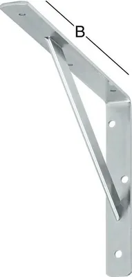 Produktbild von VORMANN Stegkonsole L.400mm H.250mm B.30mm S.4mm weiß Trgf.250kg - 000159400W