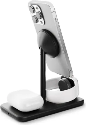 Immagine prodotto di Twelve South HiRise Deluxe 3-in-1 Supporto di ricarica wireless nero