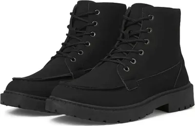 Produktbild von Jack & Jones 12287538_212_41, Stiefel, Schwarz, Anthrazit, Rundzeh, Schnürverschluss, Draußen, Gummi