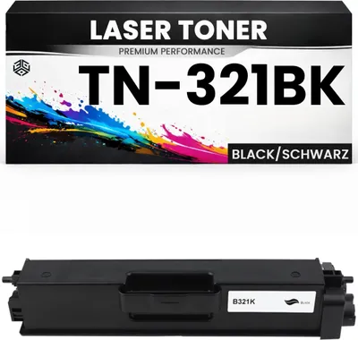 Produktbild von 2 x Toner TN-321BK für Brother kompatibel Schwarz TN321BK wie Original für Brother HL-L8250CDN, HL-L8350CDW, MFC-L8850CDW, HL-L8350CDWT, MFC-L8600CDW