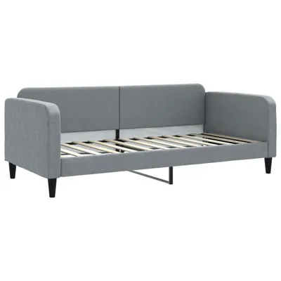 Zdjęcie produktu dla vidaXL Łóżko dzienne jasnoszare 90x200 cm tkanina