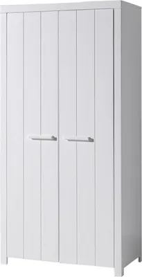 Produktbild von Kleiderschrank Karalynn 100x58x206 Schrank mit 2 Türen MDF Weiß