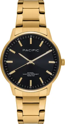Produktbild von Herrenuhr klassisch Quarzwerk 42mm Goldtönen 100m wasserdicht