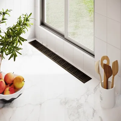 Produktbild von Aluminium Stegblech 60mm x 1000mm Braun eloxiert C4 Lüftungsgitter Heizungsdeckel Lüftung