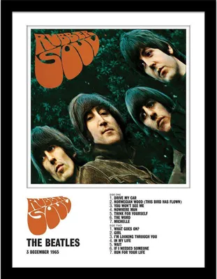 Immagine prodotto di The Beatles - Stampa con cornice "Rubber Soul" PM10359 (40 cm x 30 cm) (Multicolore)