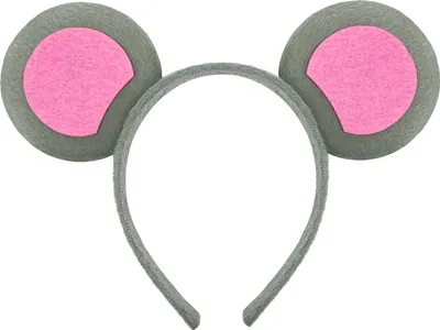 Produktbild von Oblique Unique Haarreif Maus Ohren Haarreifen Mäuschen Mouse für Fasching Karneval Kostüm Accessoire - grau pink