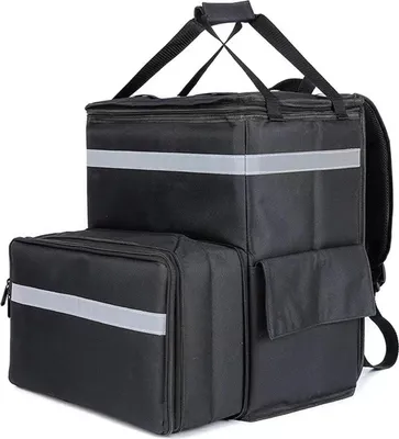 Produktbild von Lebensmittel-Liefertasche, isolierter Rucksack, große Kapazität, starke Tragkraft, erweiterbare Kühltasche, wiederverwendbare Pizza-Lebensmittel-Liefertasche