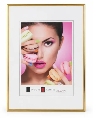 Produktbild von 2er 3er 5er Pack Photo Style Set Bilderrahmen Wanddeko Collage Poster Kunststoff Rahmen - Farbe: Gold | Format: 29,7x42 DIN A3 | Pack: 5