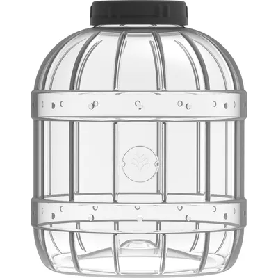 Produktbild von Unzerbrechliches, multifunktionales 10-l-Kunststoff-Einmachglas mit schwarzem Schraubdeckel
