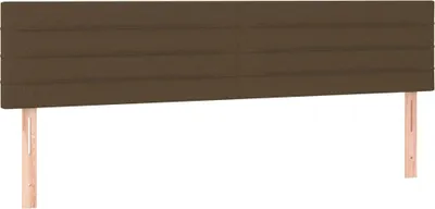 Zdjęcie produktu dla Zagłówki, ciemnobrązowe, 180x5x78/88 cm, tkanina