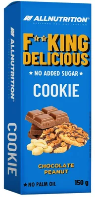 Productafbeelding van ALLNUTRITION F*cking Delicious Cookie 128 g - 150 g * Heerlijke koekjes / Energiekoekjes / Onweerstaanbaar lekkere koekjes zonder toegevoegde suiker en palmolie