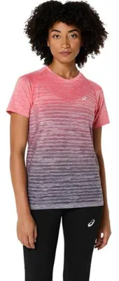 Produktbild von Asics - T-Shirt für Damen, Nahtlos PP9498 (M) (Rot/Grün)