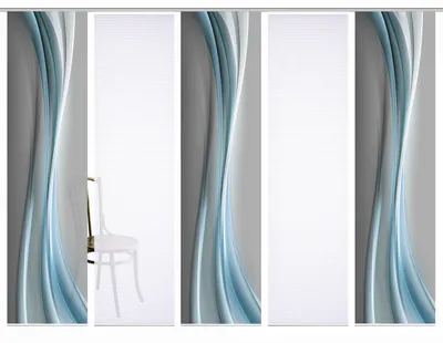 Produktbild von 84070 ELANIA Schiebegardine aus recyceltem Polyester, halbtransparent