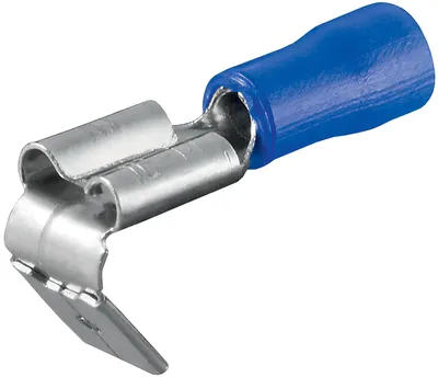 Immagine prodotto di goobay gewinkelter Flachstecker blau 6,4 mm x 0,8 mm 1,5 mm 2,5 mm (100 Stück)