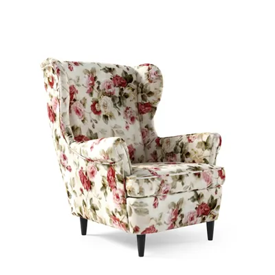Produktbild von Ohrensessel CORAL, Relaxsessel mit hoher Rückenlehne, Polstersessel, Armlehnensessel, Sitzmöbel im skandinavischen Stil, (WM 82)
