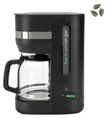 Productafbeelding van Bourgini Elements Koffiezetapparaat – 1,5L (10-12 Kopjes) - Warmhoudplaat - Automatische Uitschakeling - Vaatwasserbestendig - GRS gecertificeerd gerecyclede materialen