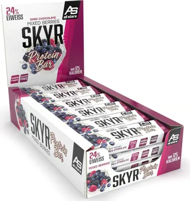 Produktbild von All Stars Skyr Protein Riegel- 24 Riegel a 35 g Dark Chocolate Mixed Berries