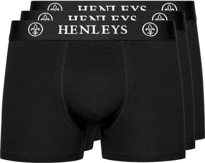 Immagine prodotto di Henleys - Boxer "McBlacken" da uomo (confezione da 3) BG1332 (XXL) (Nero)