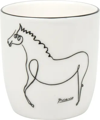 Produktbild von Könitz Becher ohne Henkel Picasso - Le Cheval, New Bone China, Schwarz, Weiß, 200 ml, 11 7 268 2771