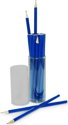 Produktbild von 22 blaue Bleistifte in Klarsichtbox