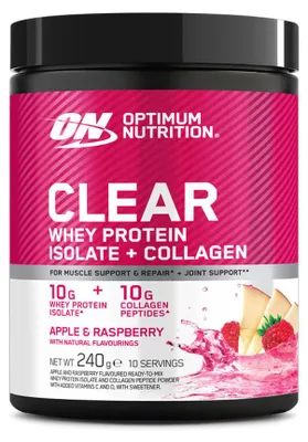 Image de Whey Isolate - Optimum Nutrition - Clear whey protein isolate + collagen (240g) - Saveur Apple et Raspberry