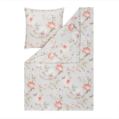 Produktbild von Estella Mako Jersey Bettwäsche 135x200 Penelope rosa Rosen Blüten 6943-400