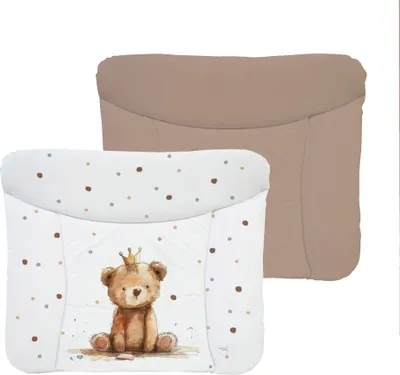 Produktbild von Ceba Baby® weiche Wickelauflage 75x72 cm  - Doppelseitige Baby Wickelunterlage - Wickeltischauflage für Junge und Mädchen - Wasserdicht, abwaschbar -  -  EU - Prinz Bär