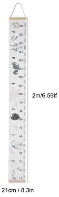 Productafbeelding van Meetlat voor Kinderen - Groeidiagram - Wanddecoratie - Houten Groeimeter - Hoogtemeting - 21 cm Breed