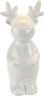 Produktbild von Weißes Rentier aus Keramik 13 cm