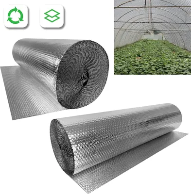 Produktbild von YUENFONG Izolačná fólia Izolačná fólia Dvojitá hliníková vzduchová bublinková fólia Izolácia strechy 1mx10mx3-4mm, reflexná fólia na radiátory Izolačná fólia (15㎡)