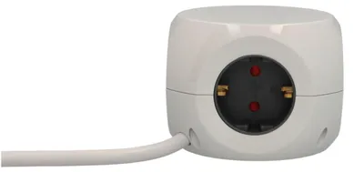 Produktbild von Steckdosenwürfel 3-fach mit USB-A & 2x USB-C, 3680W, 1,4m Kabel, UNITEC, weiß
