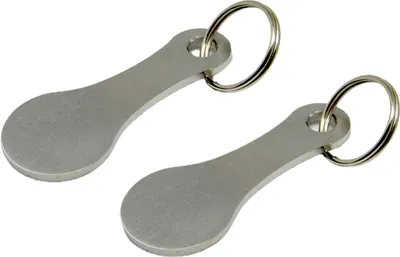 Produktbild von 2 Stück Einkaufswagen-Schlüssel, abnehmbarer, rostfreier Einkaufswagen-Entferner aus Edelstahl für den täglichen Gebrauch-Silber 1
