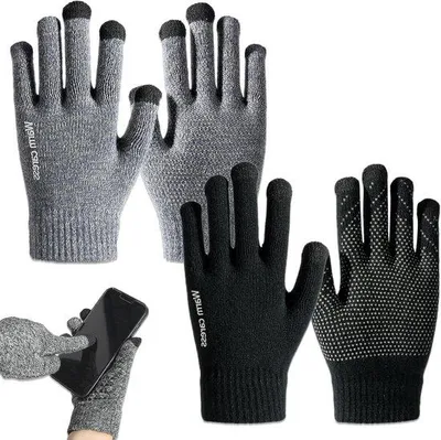 Productafbeelding van Thermo winterhandschoenen - Geschikt voor touchscreen - Warme, gebreide handschoenen
