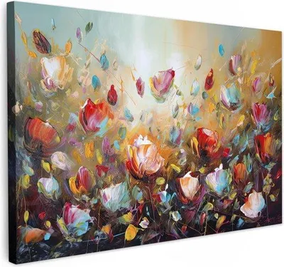 Produktbild von Famanu Canvasbild XXL 120x80 cm - Blumenmotiv