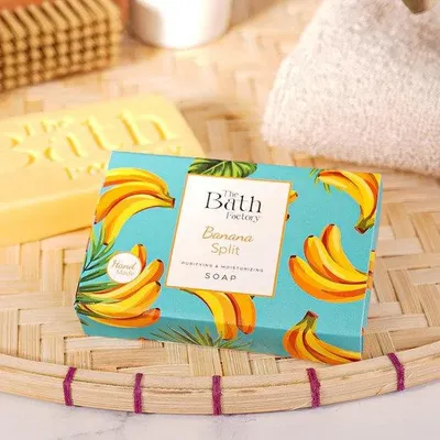 Productafbeelding van The Bath Factory, Banaan Split hand- en lichaamszeep, 80 gram