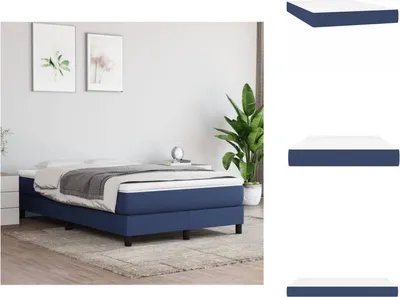 Image de vidaXL Matelas à ressorts ensachés Bleu 120x200x20 cm Tissu - Matelas