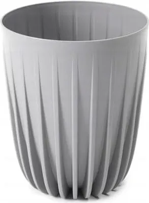 Produktbild von Grauer Kunststoff-Blumentopf mit Einsatz für Blumen 39x46 cm Mira