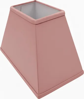 Produktbild von Lampenschirm rechteckig Samtoptik | Rosa | Trapez | H 16 X L23X B14