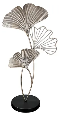 Productafbeelding van Gilde Standrelief, Ginkgo, "Ginkgo", Metall, goldfarben, grau, , L. 18 cm, B. 32 cm, H. 61 cm 69368