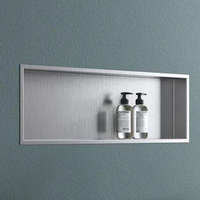 Immagine prodotto di doporro Nicchia Doccia a Parete 30x90x8.3cm, Nicchia Bagno Doccia a Muro a Incasso in Acciaio Inox, Argento
